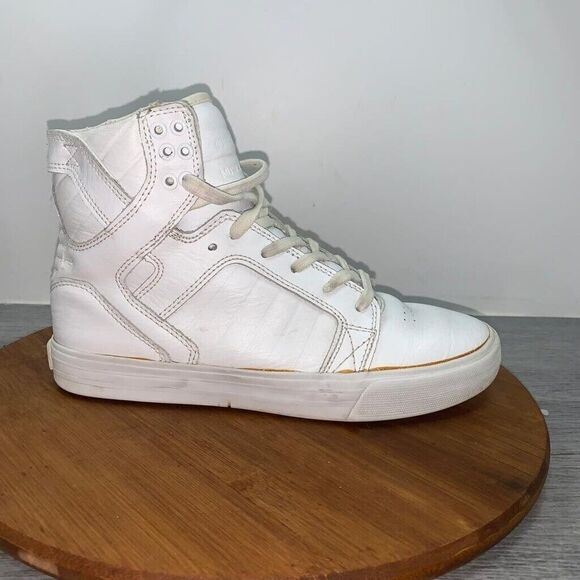 Supra Men's Size Skype 08003-149-M White Leather Sneakers Shoes